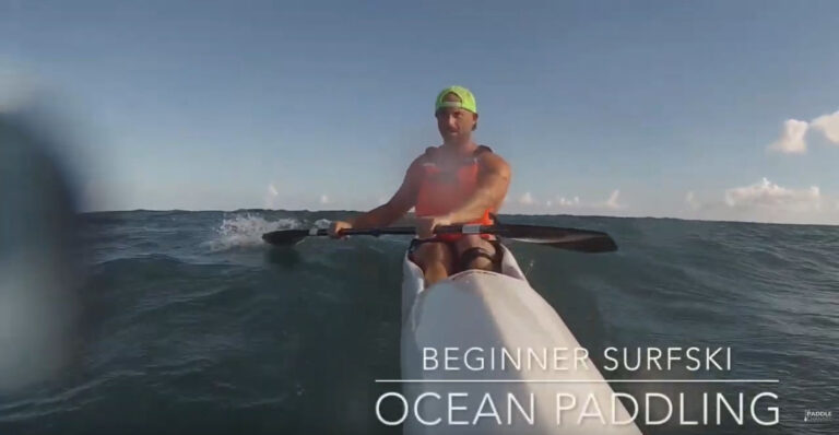 Barry Blackburn paddling an Epic V11 in the ocean