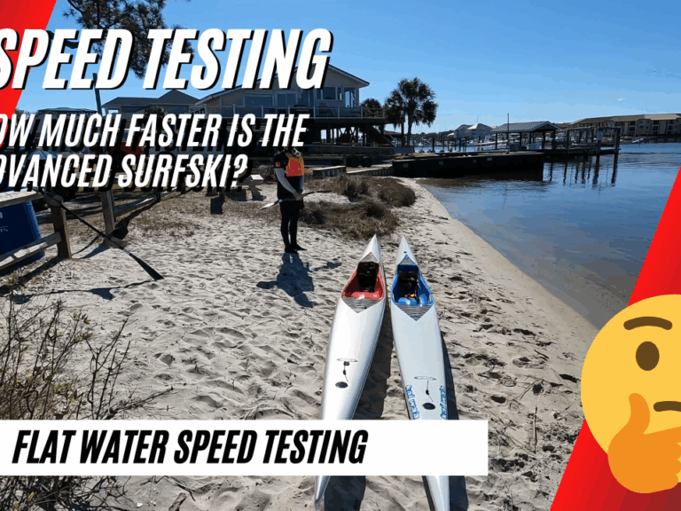 Flat water speed testing. Which surfski is faster?